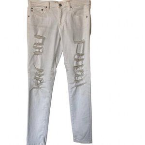 AG Adriano Goldschmied Off White Light Wash Skinny Jeans